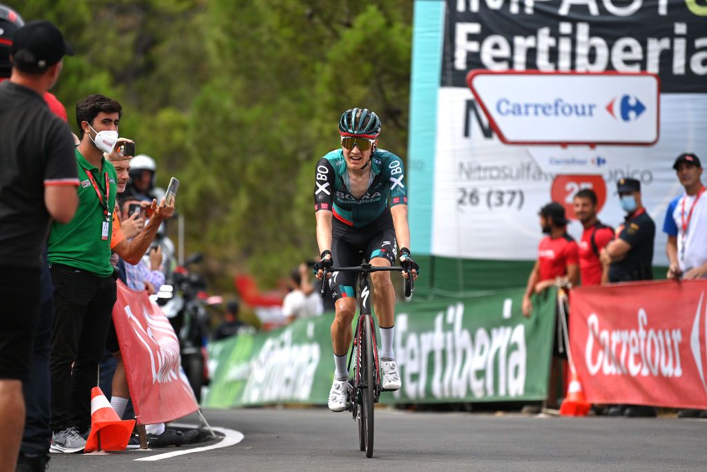 ESTEPONA SPAIN SEPTEMBER 01 Wilco Kelderman of Netherlands and Team Bora Hansgrohe crosses the finish line during the 77th Tour of Spain 2022 Stage 12 a 1927km stage from Salobrea Peas Blancas Estepona 1260m LaVuelta22 WorldTour on September 01 2022 in Estepona Spain Photo by Justin SetterfieldGetty Images