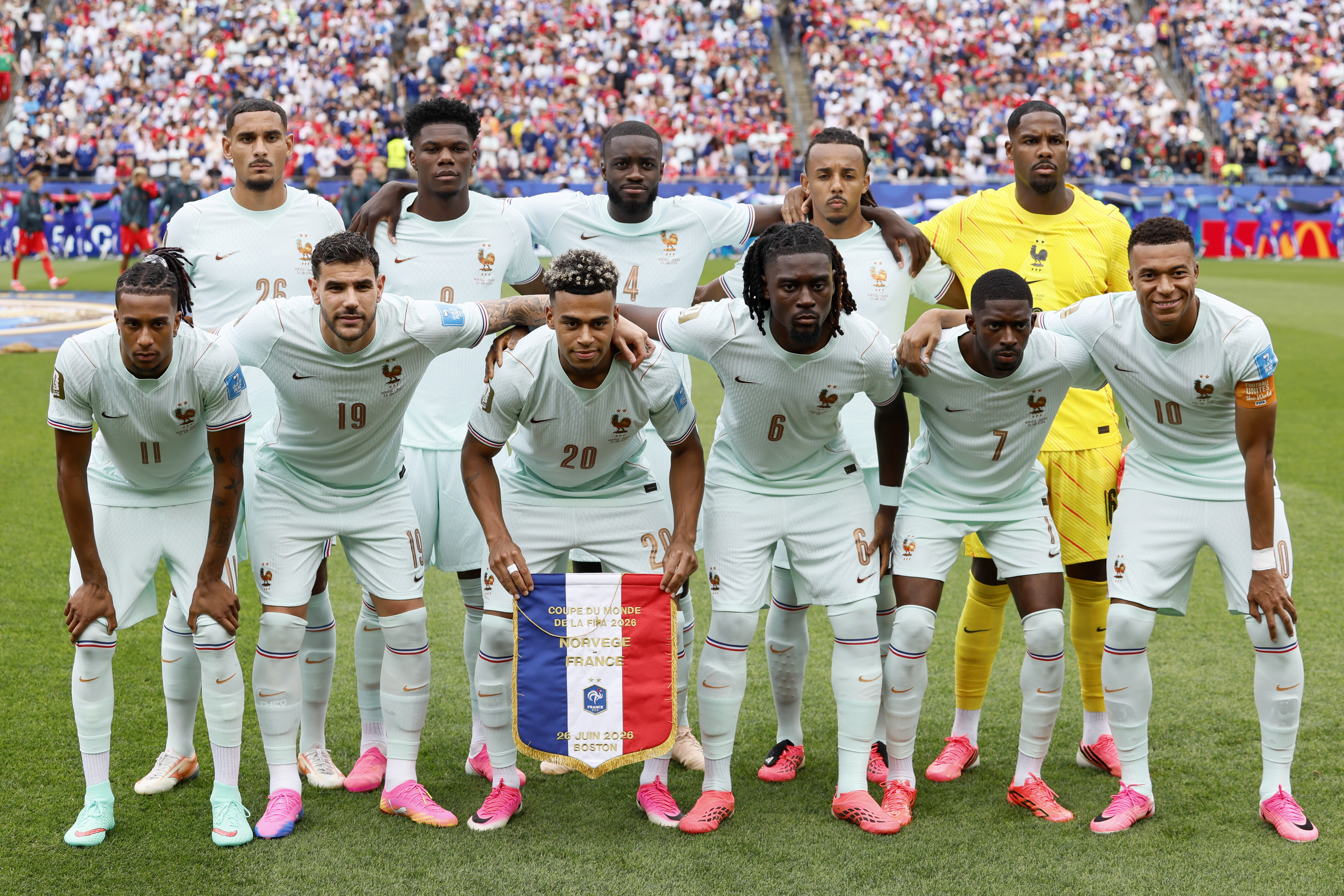Manchester United target Manu Kone with national side France during the World Cup