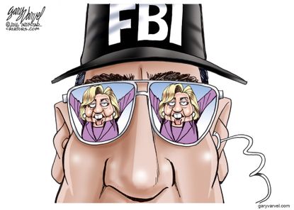 Political cartoon U.S. Hillary Clinton FBI