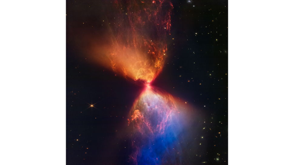 The nebula L1527 as seen by the Near Infrared Camera (NIRCam) on the James Webb Space Telescope.