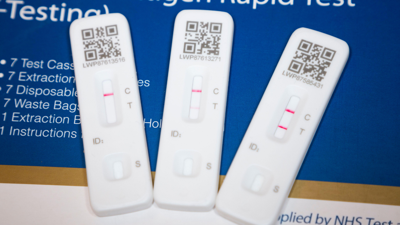 Three lateral flow test devices