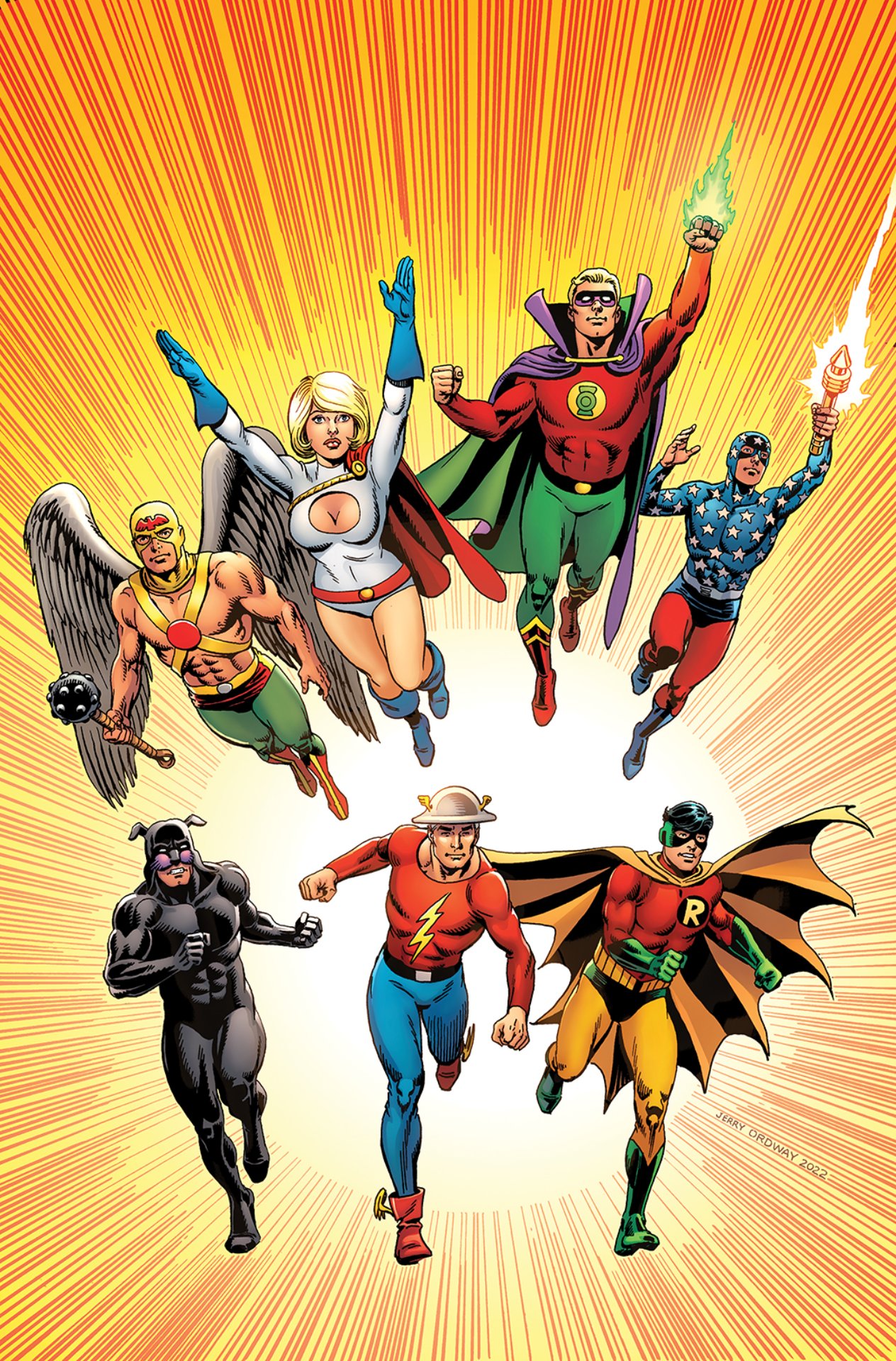 Justice Society of America #1 cover by Jerry Ordway