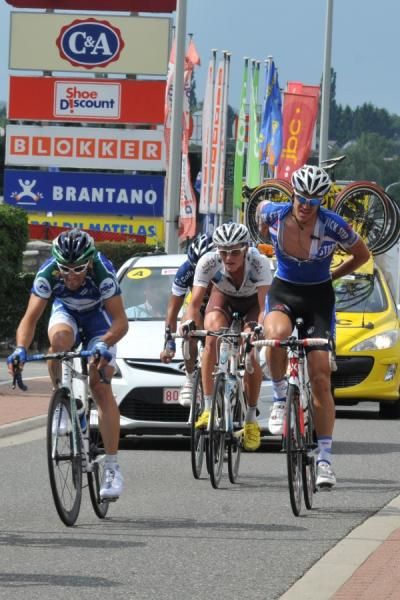 The day's escape at the third sprint.