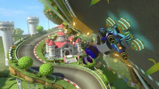 A gravity-defying racetrack from Mario Kart 8 on Nintendo Switch