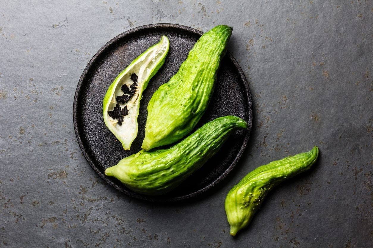 Achocha Plant Plated Showing Soft Edible Seeds Surrounded by Crisp Pulp