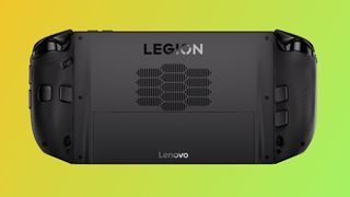 A promotional image of Lenovo's Legion Go 2 handheld gaming PC, with Valve's SteamOS natively installed.