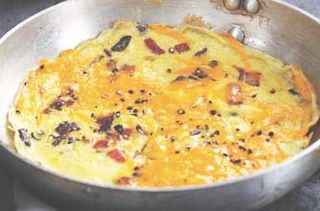 Sophie Dahl's omelette with caramelized red onion and Red Leicester recipe