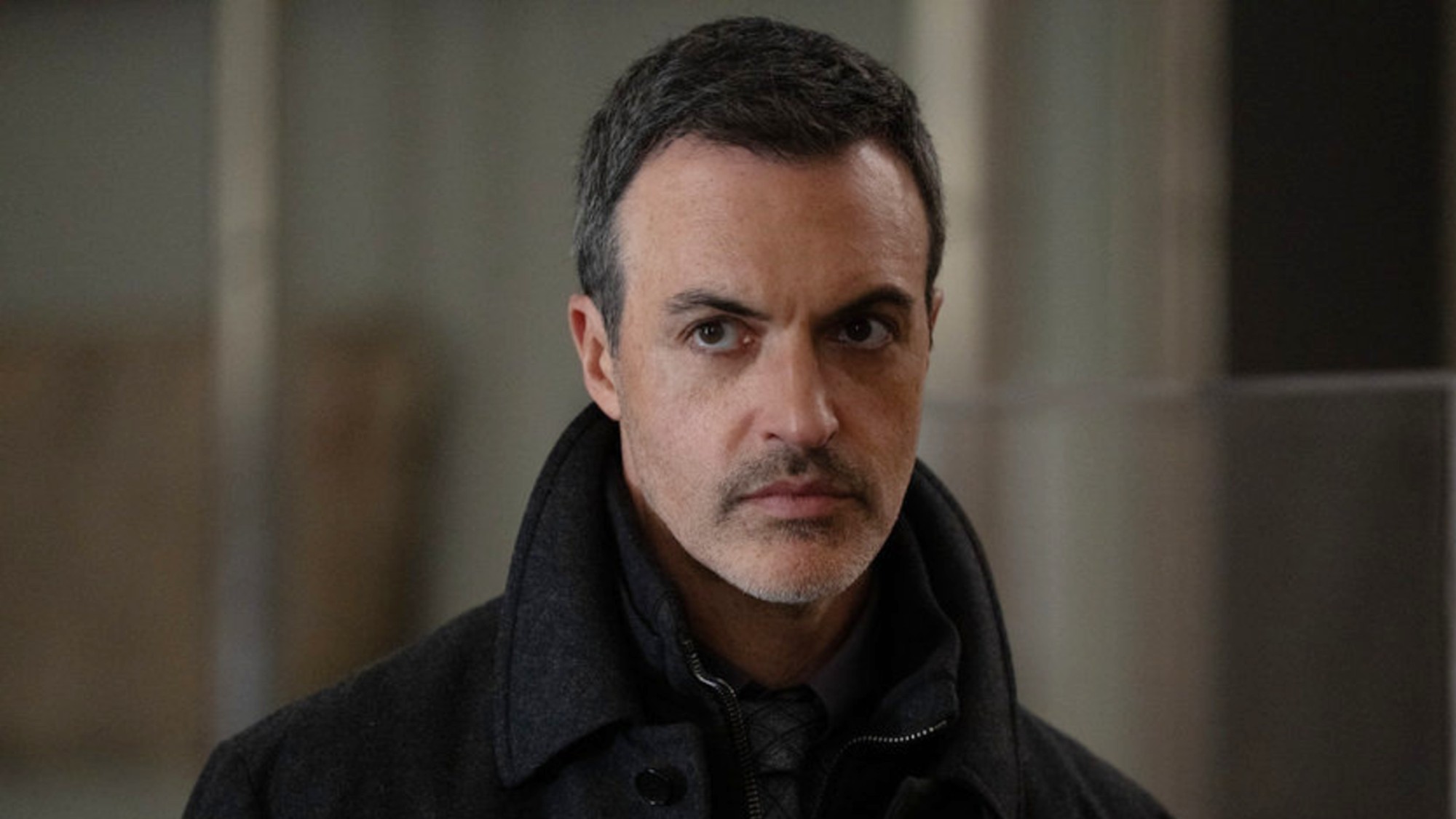 Reid Scott as Detective Vincent Riley on Law &amp; Order.
