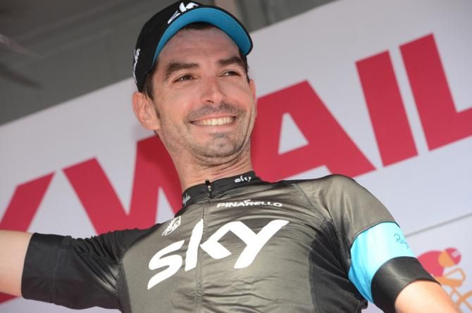 David Lopez (Team Sky) on the podium