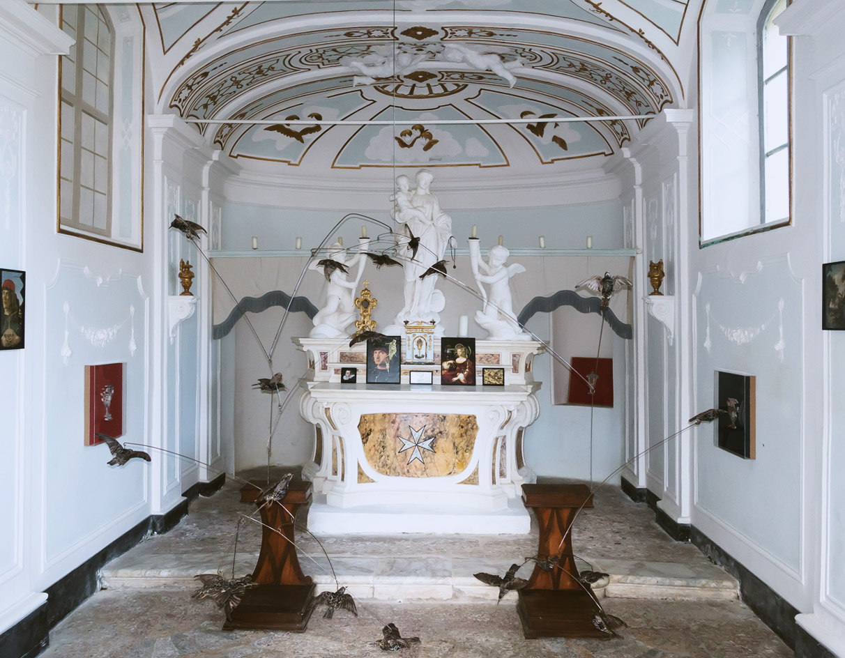 Untitled Swarm (Sturnus vulgaris) #3, 2011, by Henrik Håkansson, at Villa di Geggiano.