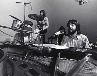 Paul McCartney and Ringo Starr in the studio