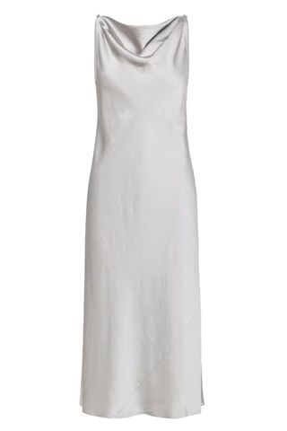 Aritzia Wilfred Satin Cowlneck Slip Dress