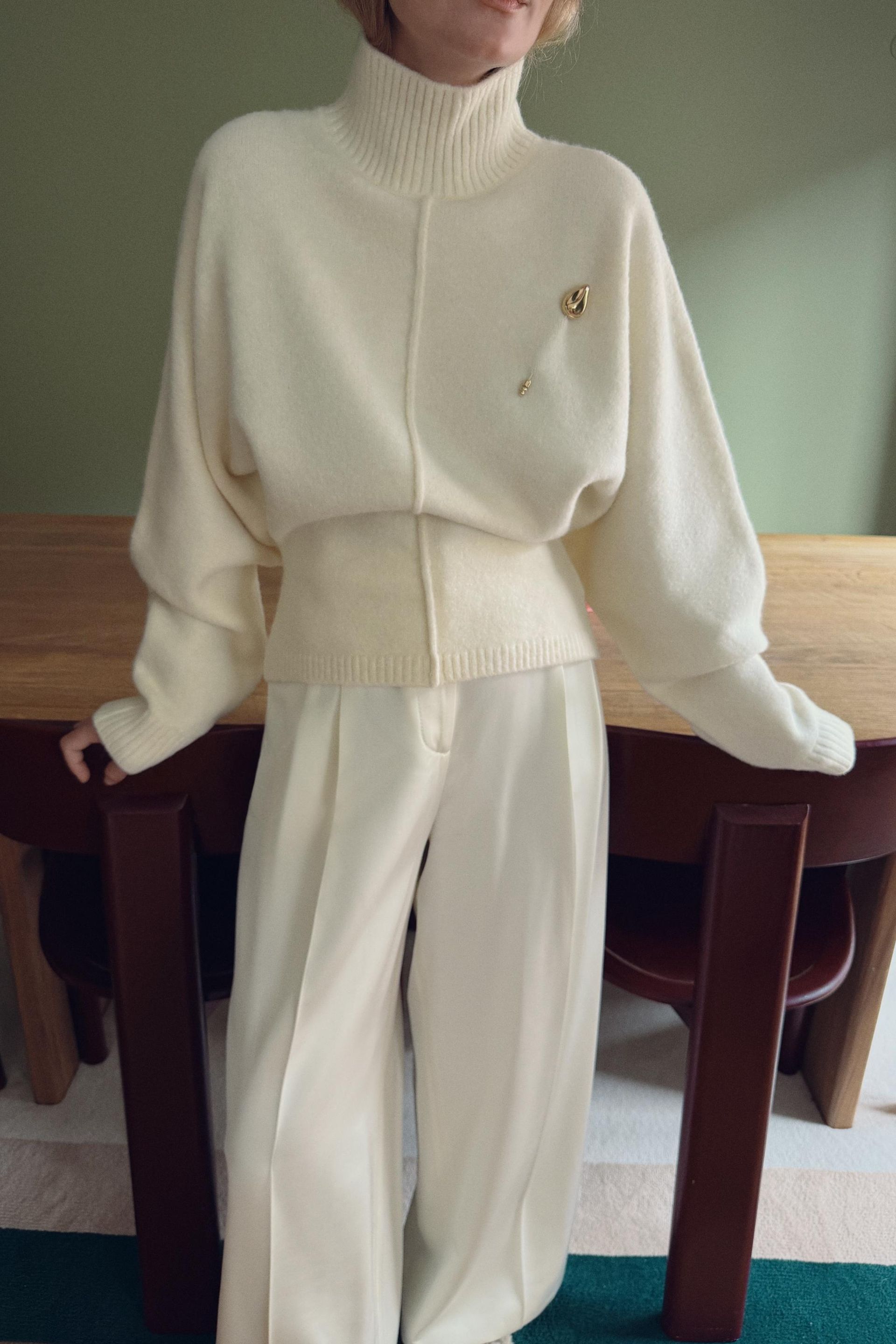 Soft Knit Jumper High Neck