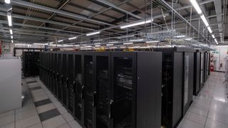 Data center server room at the iomart Maidenhead site.