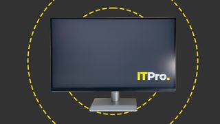 The BenQ MA320U monitor on the ITPro background