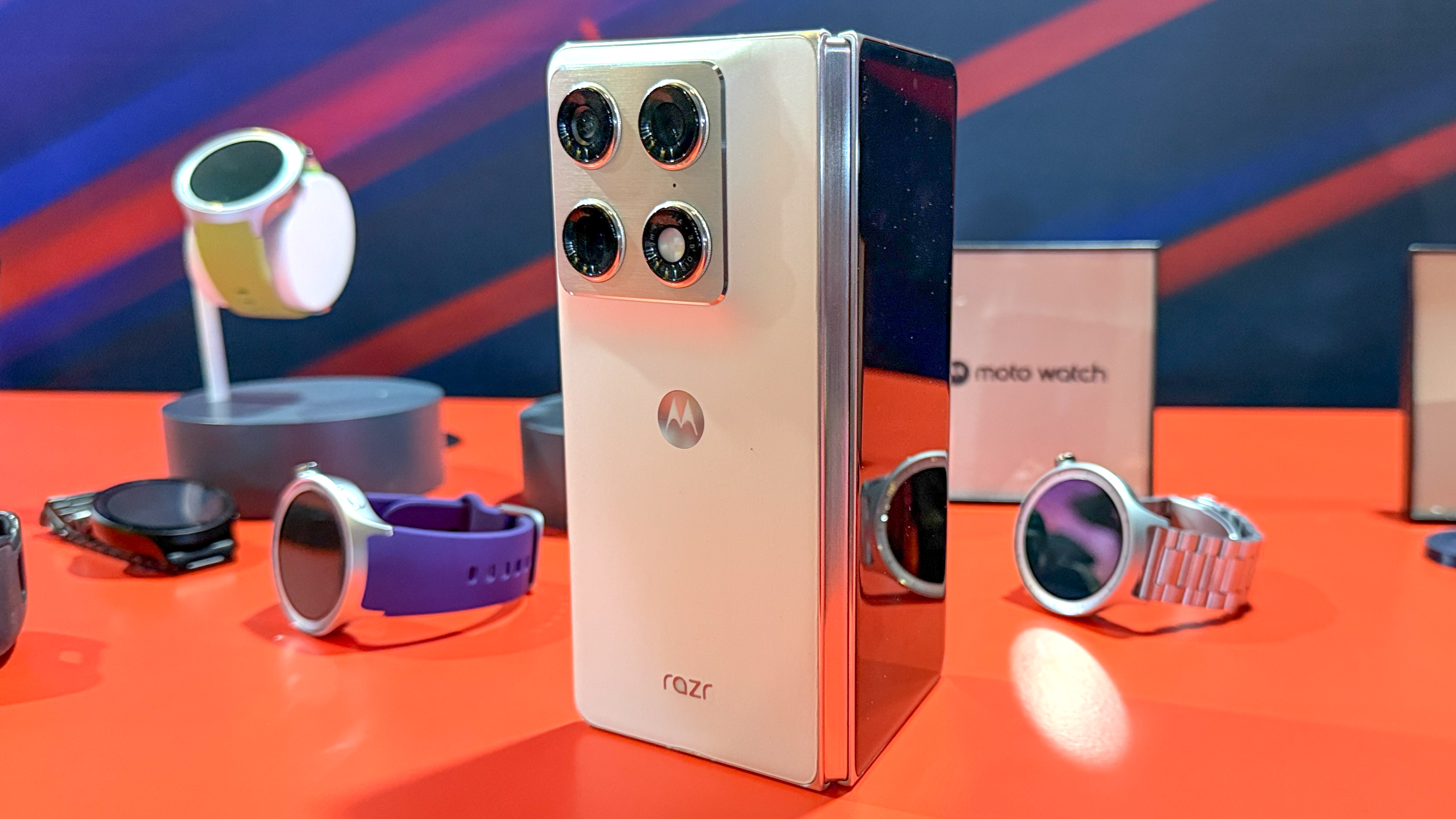 Moto Razr Fold partly open