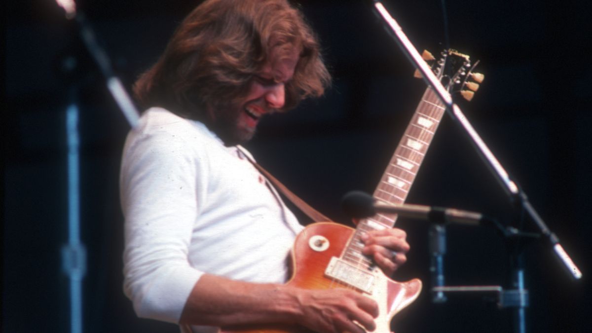 Don Felder of the Eagles performing live in the 1970s