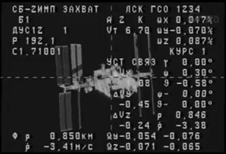 The International Space Station comes into view of the Progress 54 robotic resupply ship on its way to dock with the orbiting outpost. Image uploaded Feb. 5, 2014.