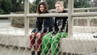 How to watch 'Euphoria' season 2 episode 3 online - Zendaya and Hunter Schafer (L-R) as Rue and Jules in 'Euphoria'.