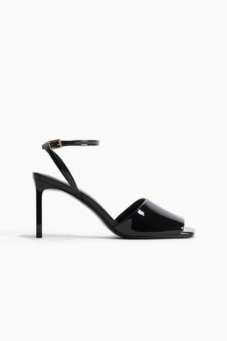 Square-Toe Heeled Sandals