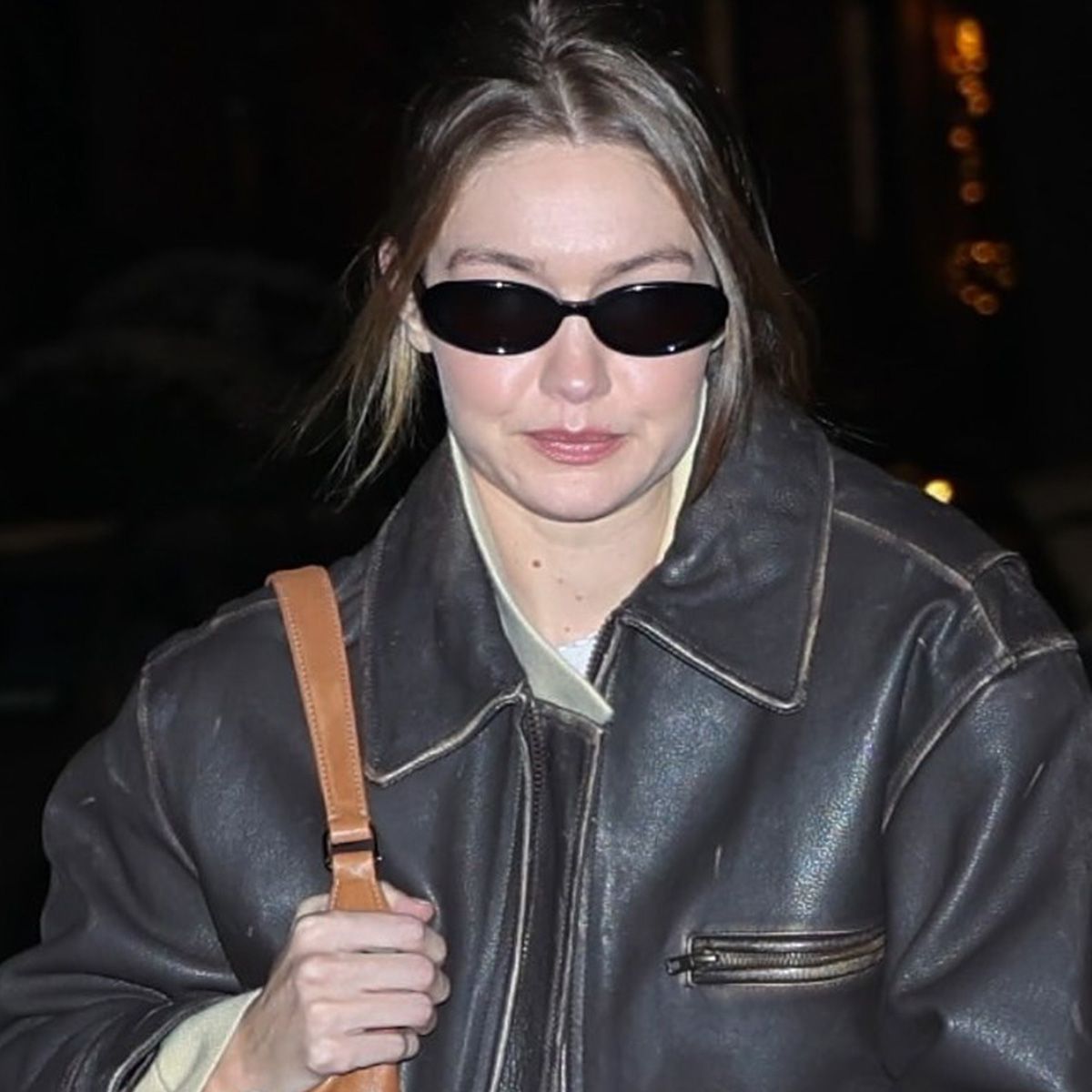 NEW YORK, NY - DECEMBER 16: Gigi Hadid is seen filming a commercial for "GQ Bowl x Tom Browne" on December 16, 2025 in New York City. 