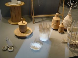 A range of solid and woven vessels and baskets