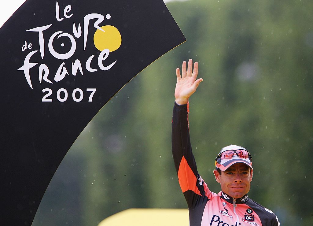 Second place overall at the 2007 Tour de France for Cadel Evans, behind Alberto Contador