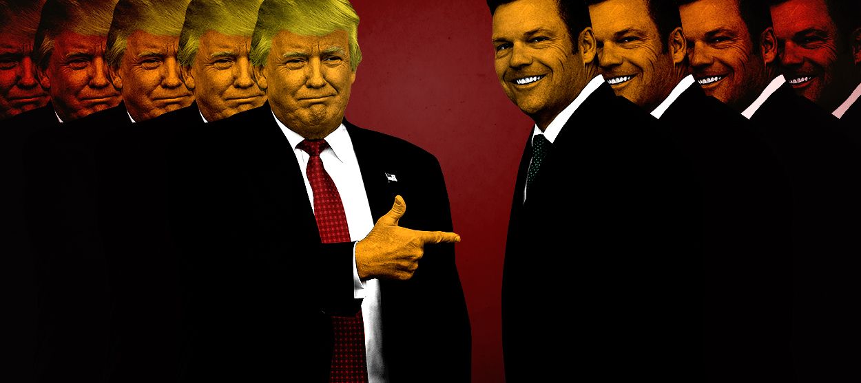 Donald Trump and Kris Kobach.