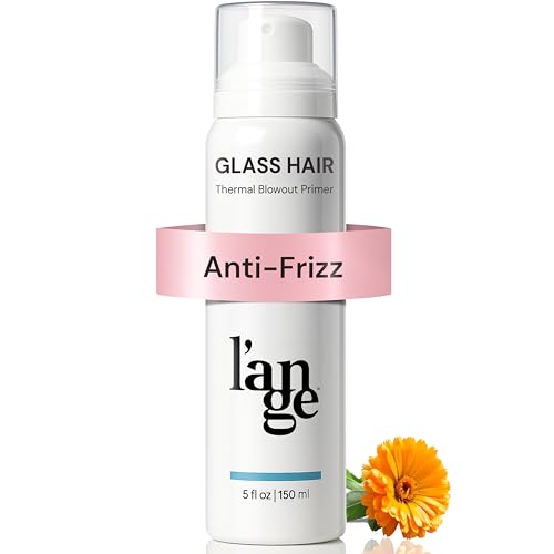 L'ange Hair Glass Hair Heat Protectant Spray | Anti-Frizz Blow Dry Mist | Long Lasting Hold &amp;amp; Shine | Humidity Protection | Thermal Heat Protection Spray | Lightweight Blow Out Primer, 5 Fl Oz Bottle