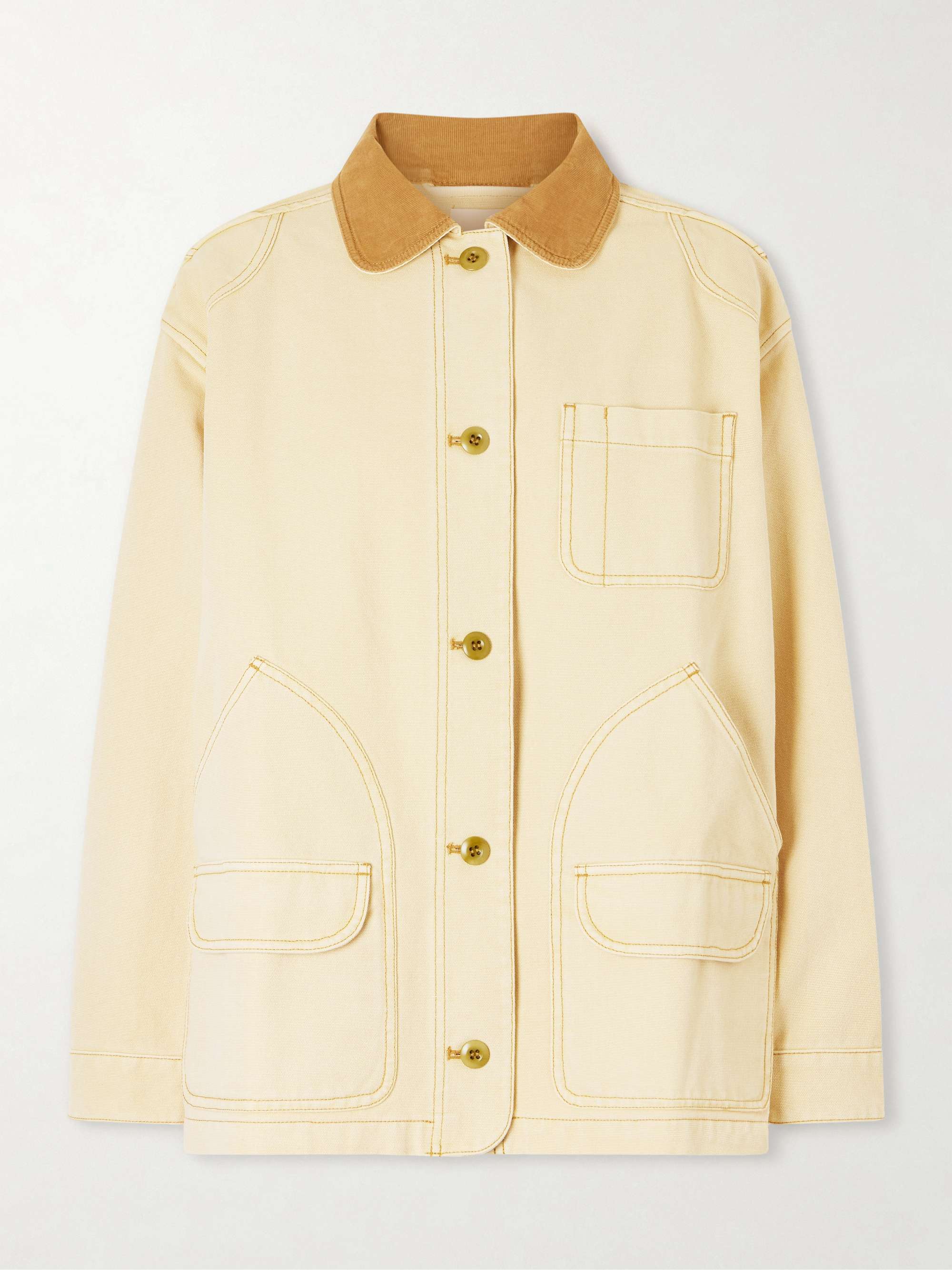 Pascual Corduroy-Trimmed Cotton-Canvas Jacket