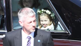 Charlotte at Harry and Meghan's wedding.