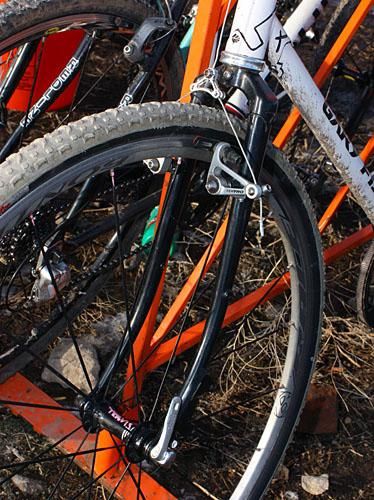The fork is made of lugged steel, too.