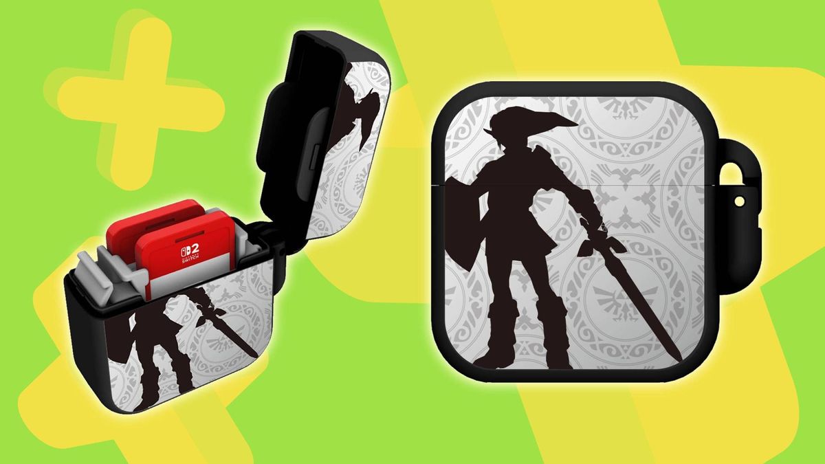 Image of the KeysFactory Legend of Zelda accessories on a green GamesRadar+ background.