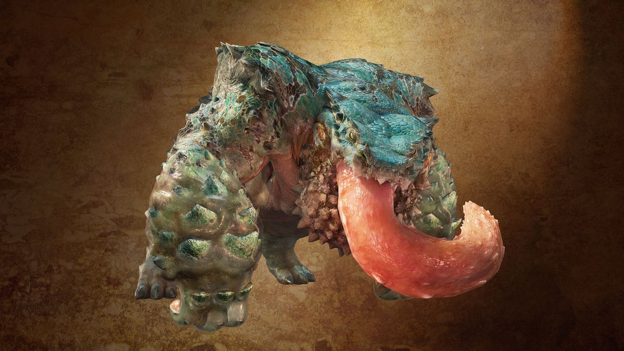 Monster Hunter Wilds; images if creatures in a PlayStation 5 game