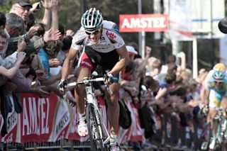 Philippe Gilbert (Omega Pharma-Lotto) launches his race-winning attack on the Cauberg at Amstel Gold Race