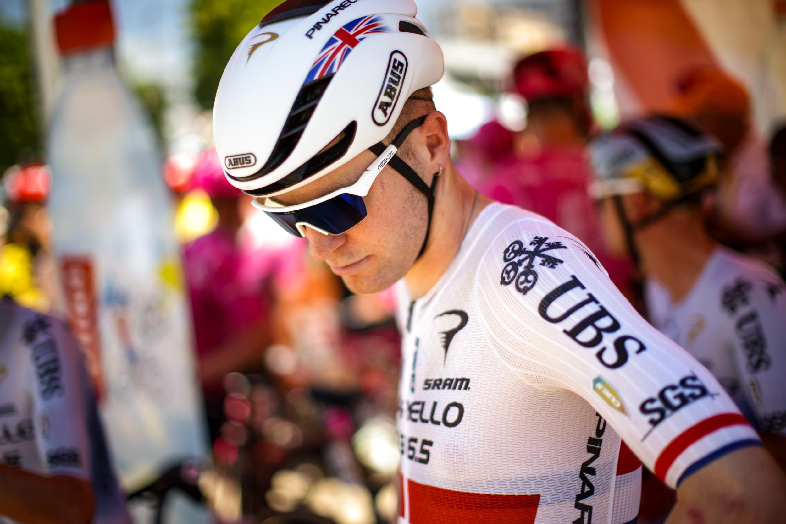 Portrait of Fred Wright at the start of stage 2 of the 2026 Tour de France