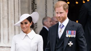 Meghan, Duchess of Sussex and Prince Harry, Duke of Sussex attend the National Service of Thanksgiving