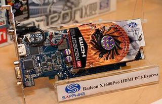 Sapphire's new Radeon X1600Pro with an intergrated HDMI port