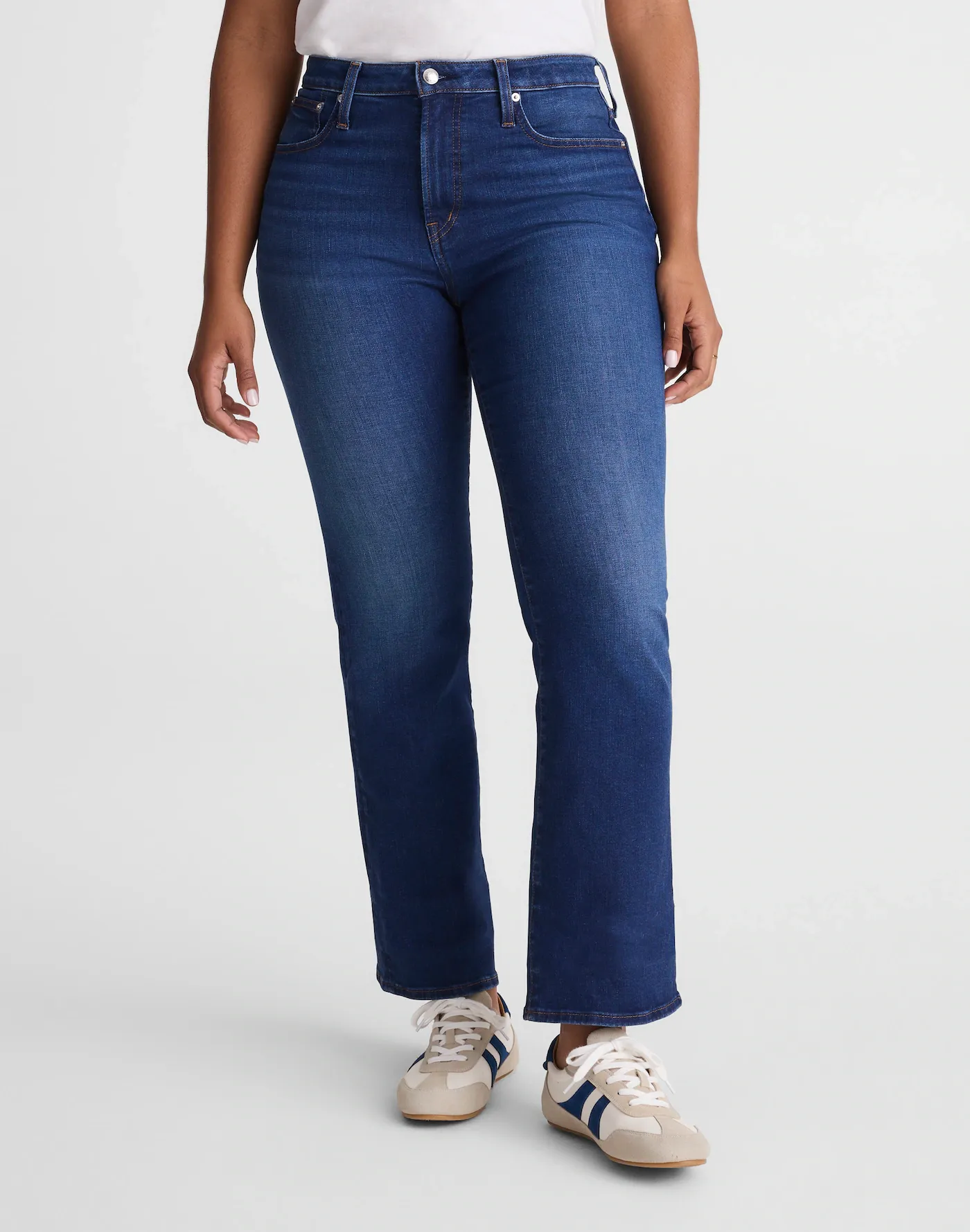 Madewell, The Curvy Flare Crop Jean in Super Stretch Denim