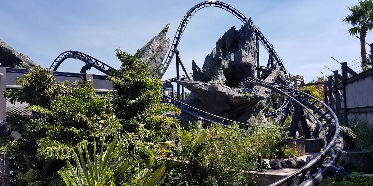 Photo Update: Jurassic Park 'Velocicoaster' adds new track maneuvers