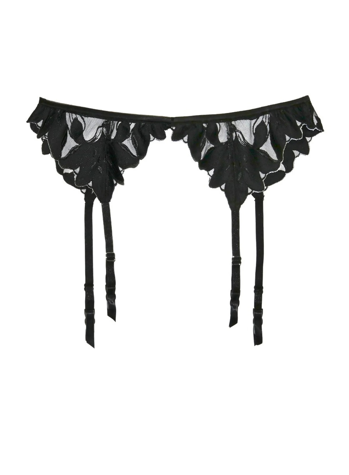 Fleur du Mal, Lily Embroidery Garter Belt