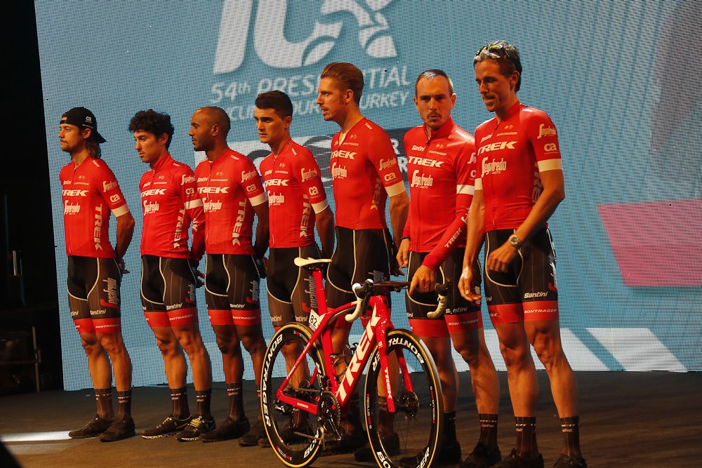 Trek-Segafredo riders on stage in Turkey
