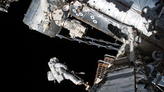 'Standing' on a Spacewalk