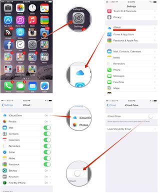 Toggle iCloud Drive on and off