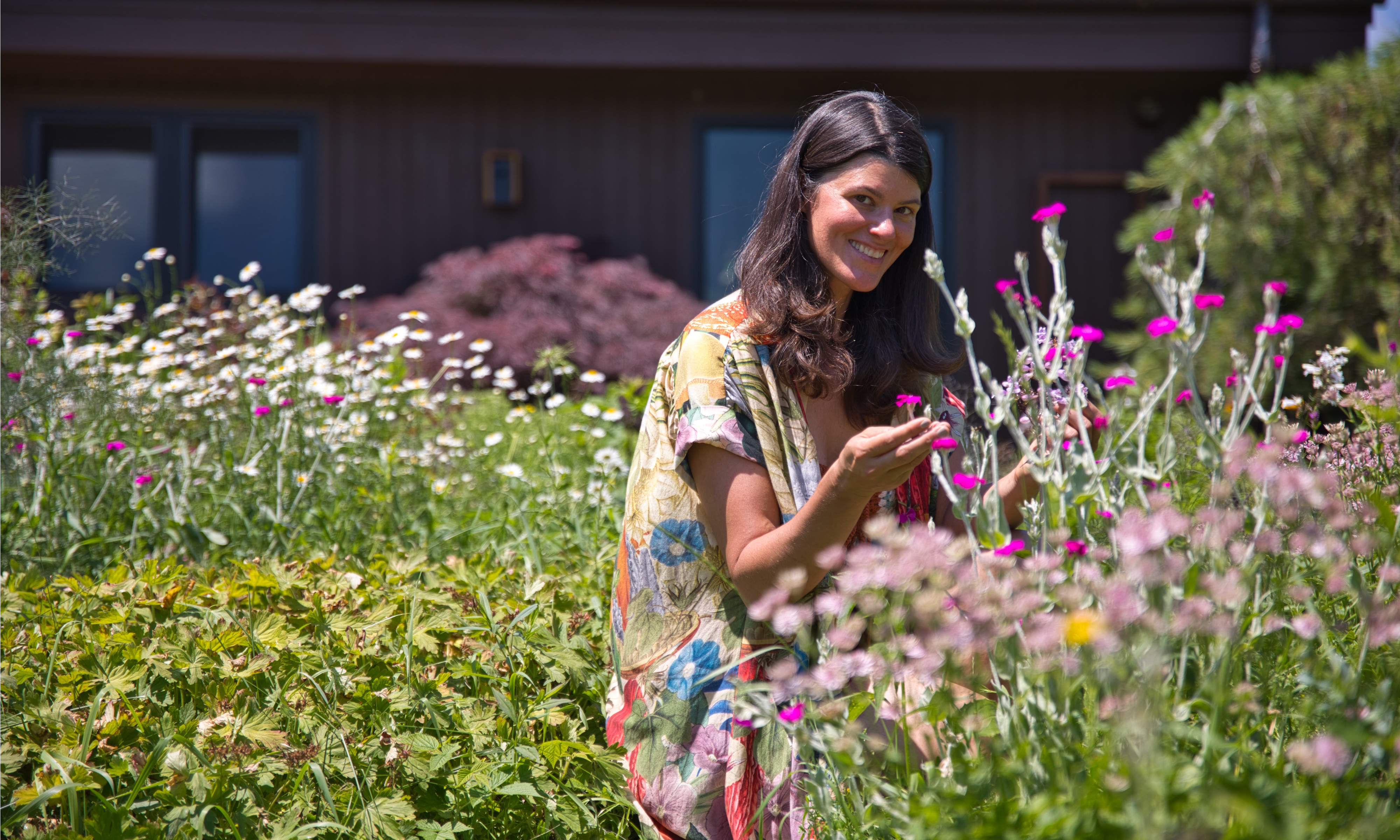 Flock Finger Lakes Summer Rayne Oakes among florals