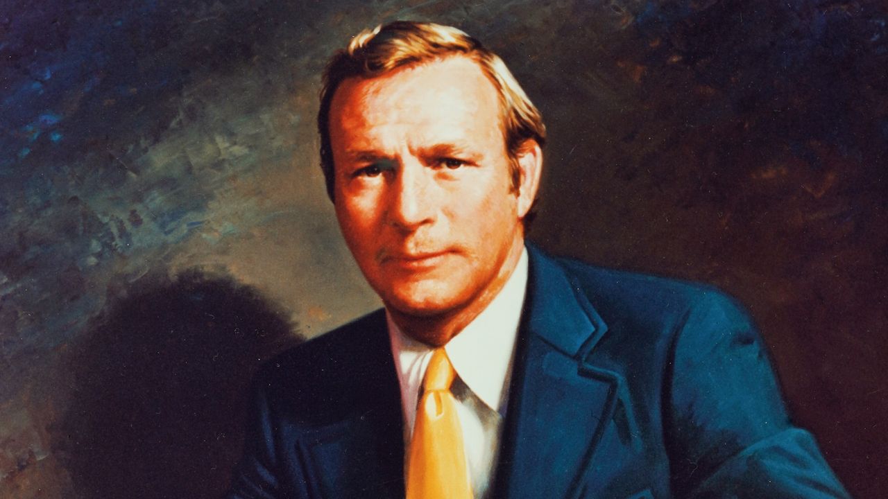 Detail from a portrait of Arnold Palmer