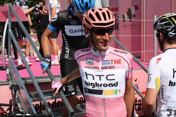 Marco Pinotti (HTC-Highroad) is a hugely popular pink jersey.