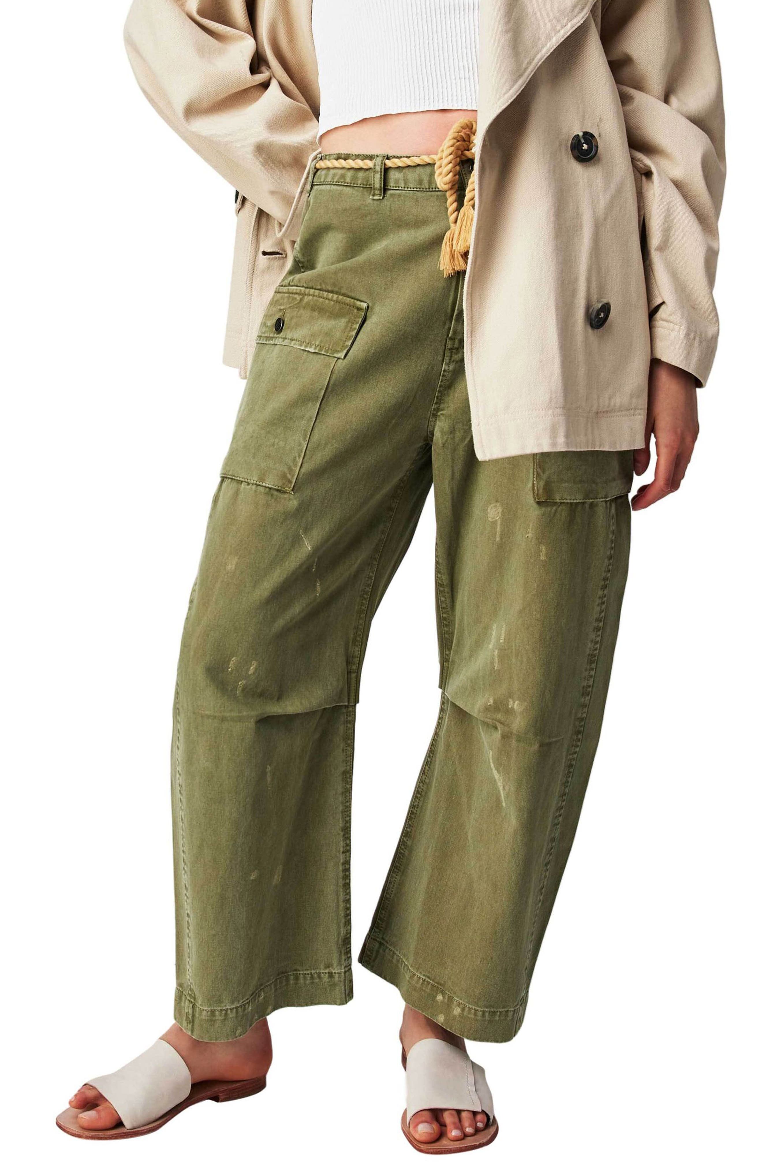 Mending Heart Belted Cotton Utility Pants