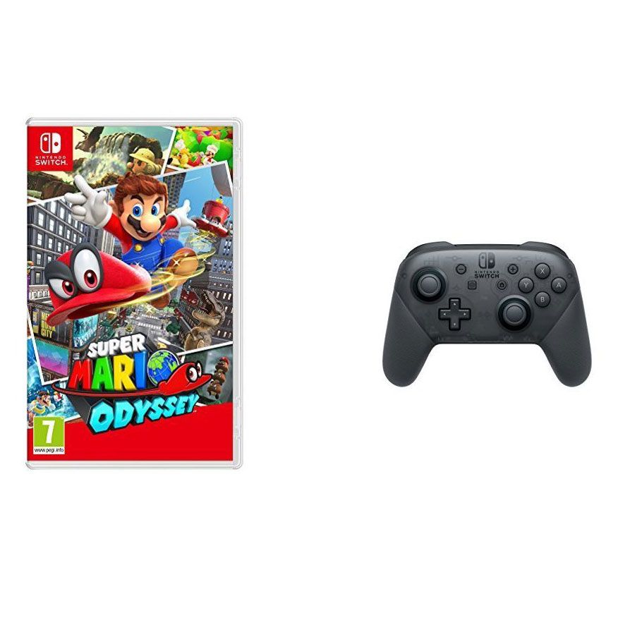 mario odyssey pro controller bundle