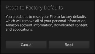 How to reset tablet: Amazon Fire